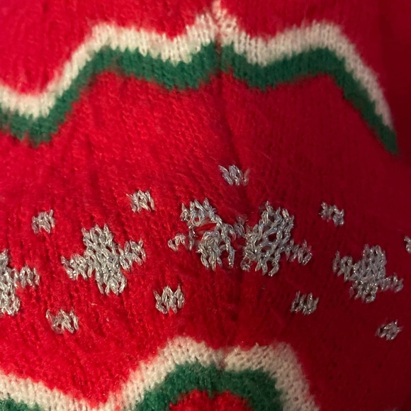Holiday Time Sweater Red Green Merry Christmas 1X (16W-18W) - Picture 9 of 9